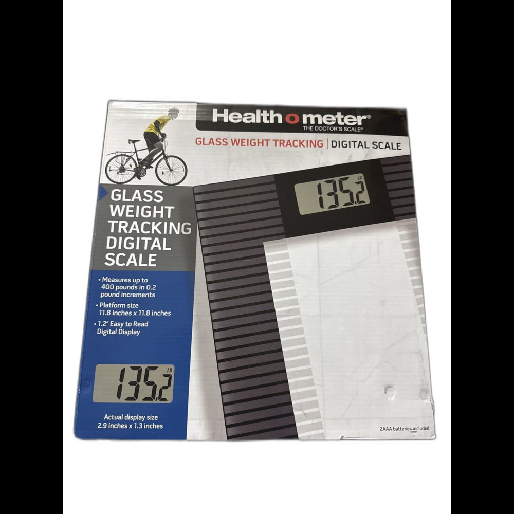 Health o meter Digital Glass Body Weight Tracking Bathroom Scale (Black)